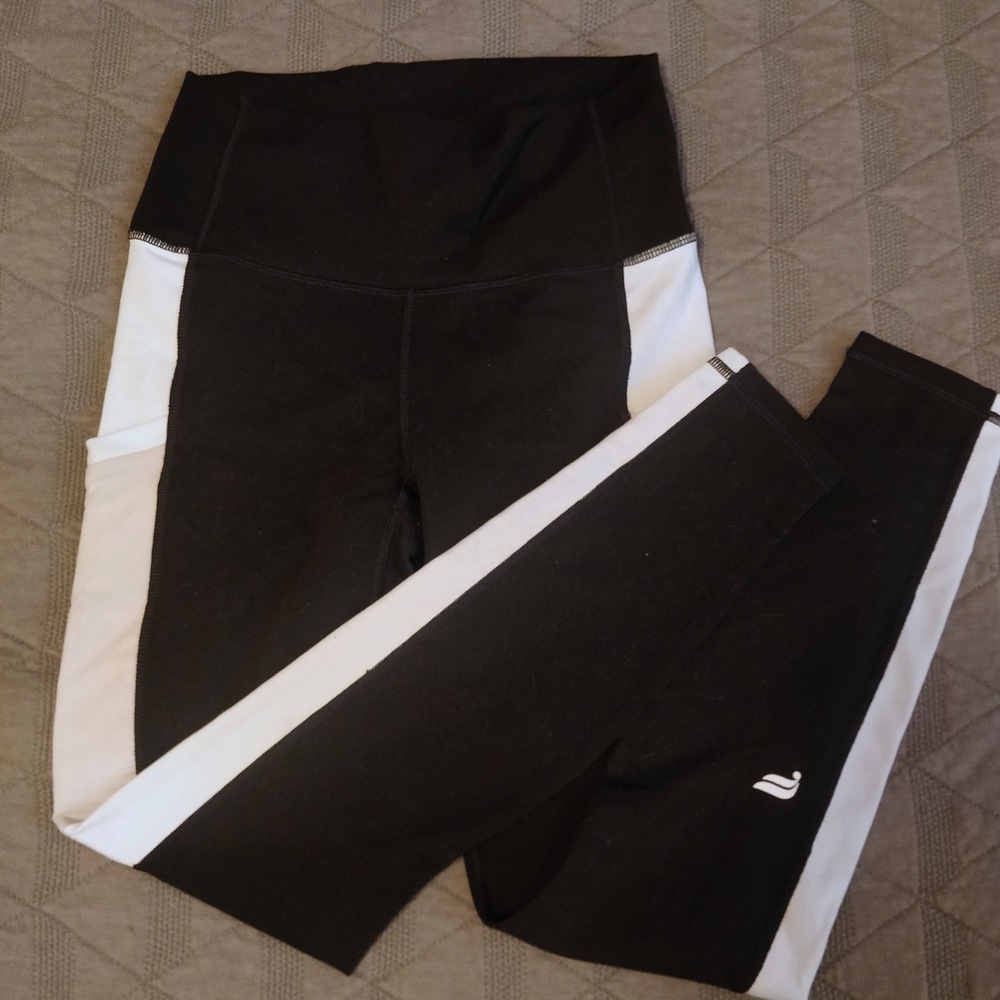 Fabletics Powerhold Black and White Leggings